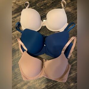 Women’s Seamless Padded Bra - Navy, Blush & Cream
